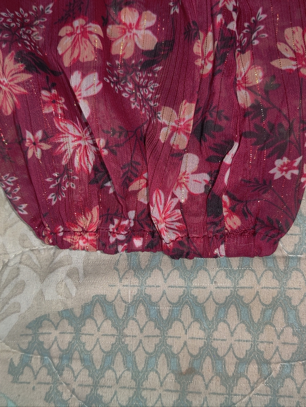 Farmers Market Womens Floral Lace Blouse - Picture 5 of 6